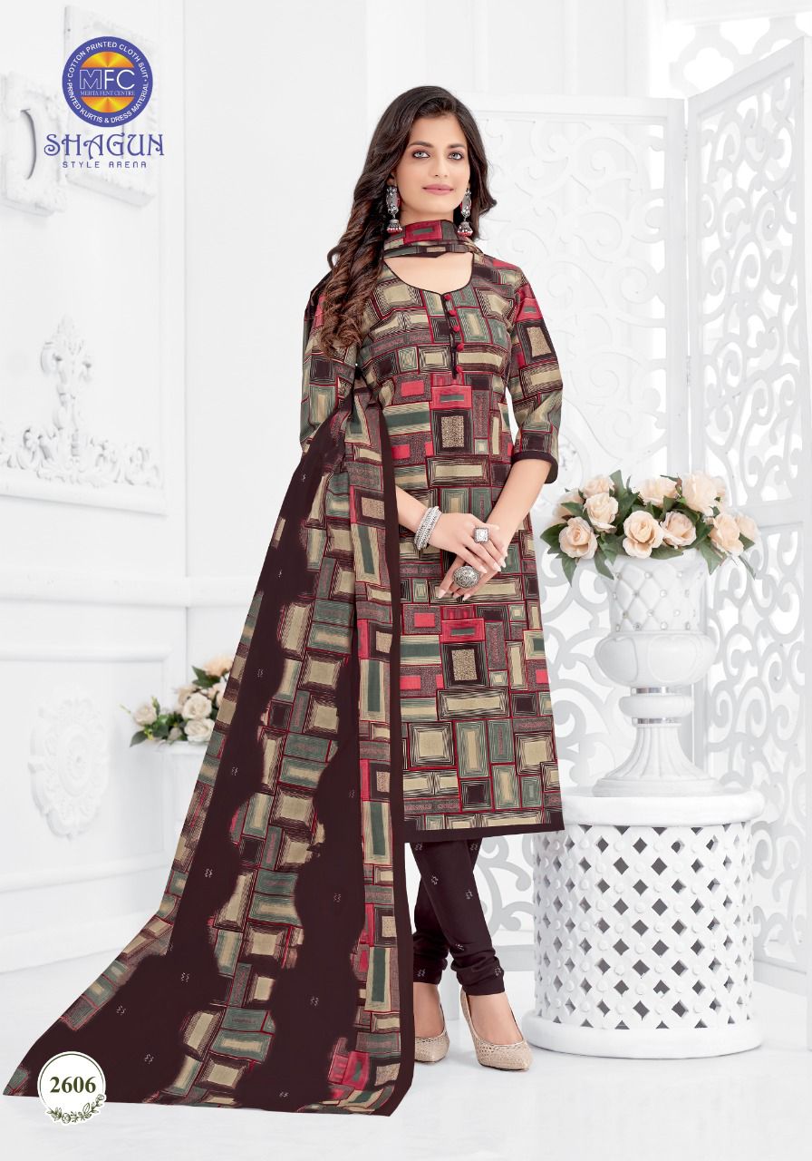 Mfc Shagun 26 Printed Cotton Caual Daily Wear Dress Materials Collection